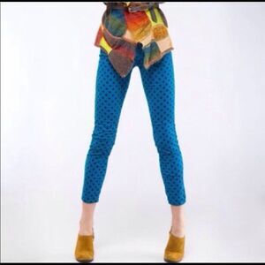 Adriano Goldschmied The Stevie Ankle Slim Straight Leg Corduroy Black Polka Dot